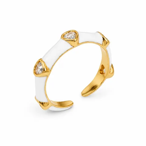 White Accent Ring Selection in White accent open band