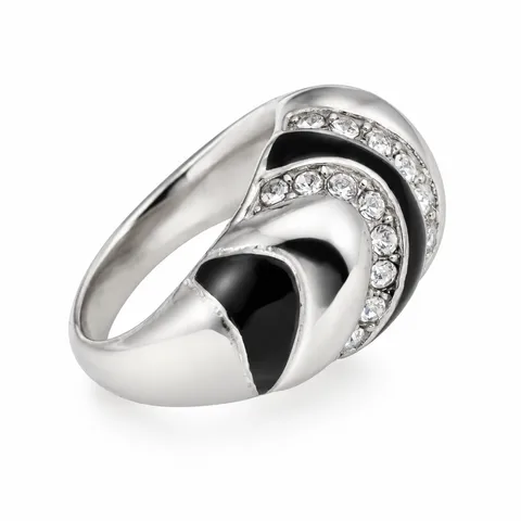 Black Wave Accent Ring in Black Wave Accent
