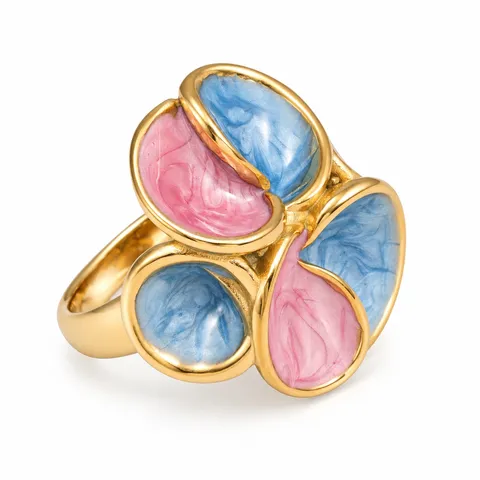 Swirled Petal Cluster Ring in Swirled Petal Cluster