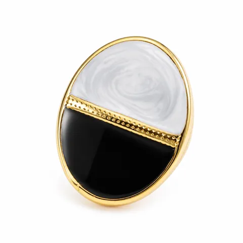 Split Oval Signet Style Ring in Split Oval Signet Style