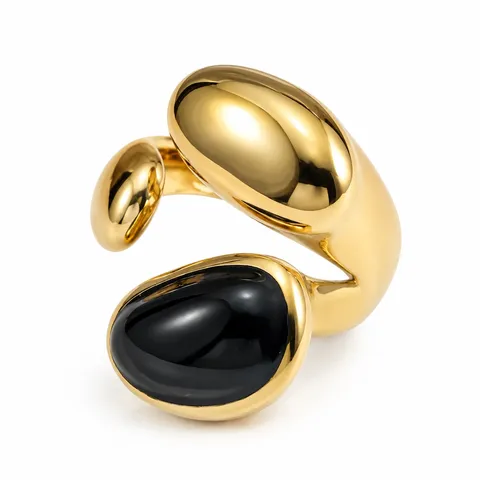 Abstract Twin Oval Ring in Abstract Twin Oval