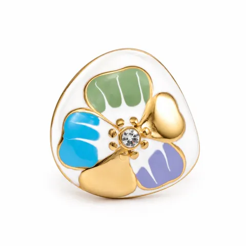 Pastel Petal Face Ring in Pastel Petal Face