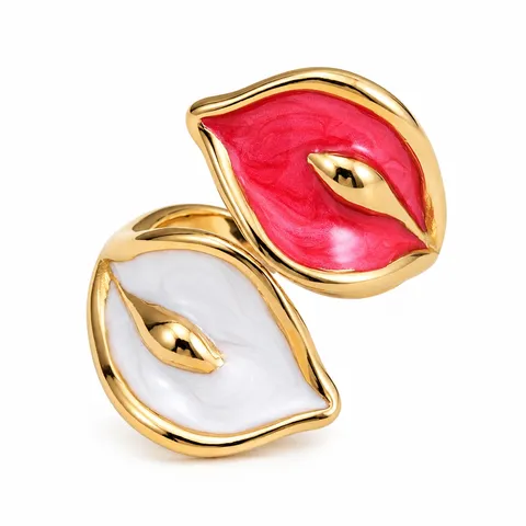 Twin Leaf Open Ring in Twin Leaf Open