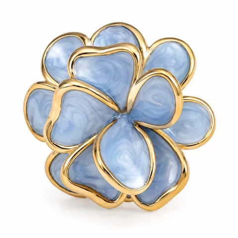 Layered Blue Flower Ring · Layered Blue Flower