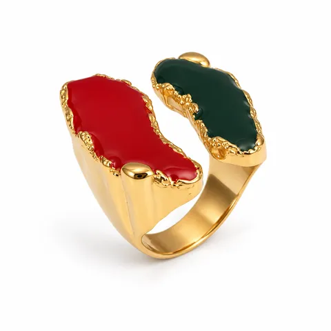 Twin Irregular Panel Ring in Twin Irregular Panel