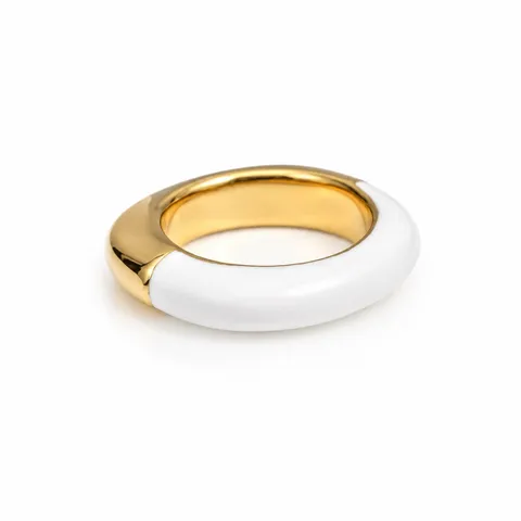 White Half Color Band in White Half Color Band
