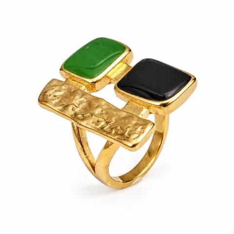 Geometric Triple Panel Ring in Geometric Triple Panel